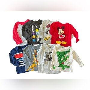 Boys Long Sleeve Shirt Bundle – Size 12–18 Months